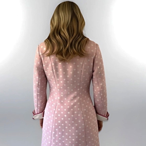 Vintage LILLI ANN San Francisco Rose Polka Dot Coat Size Small - Picture 3 of 10